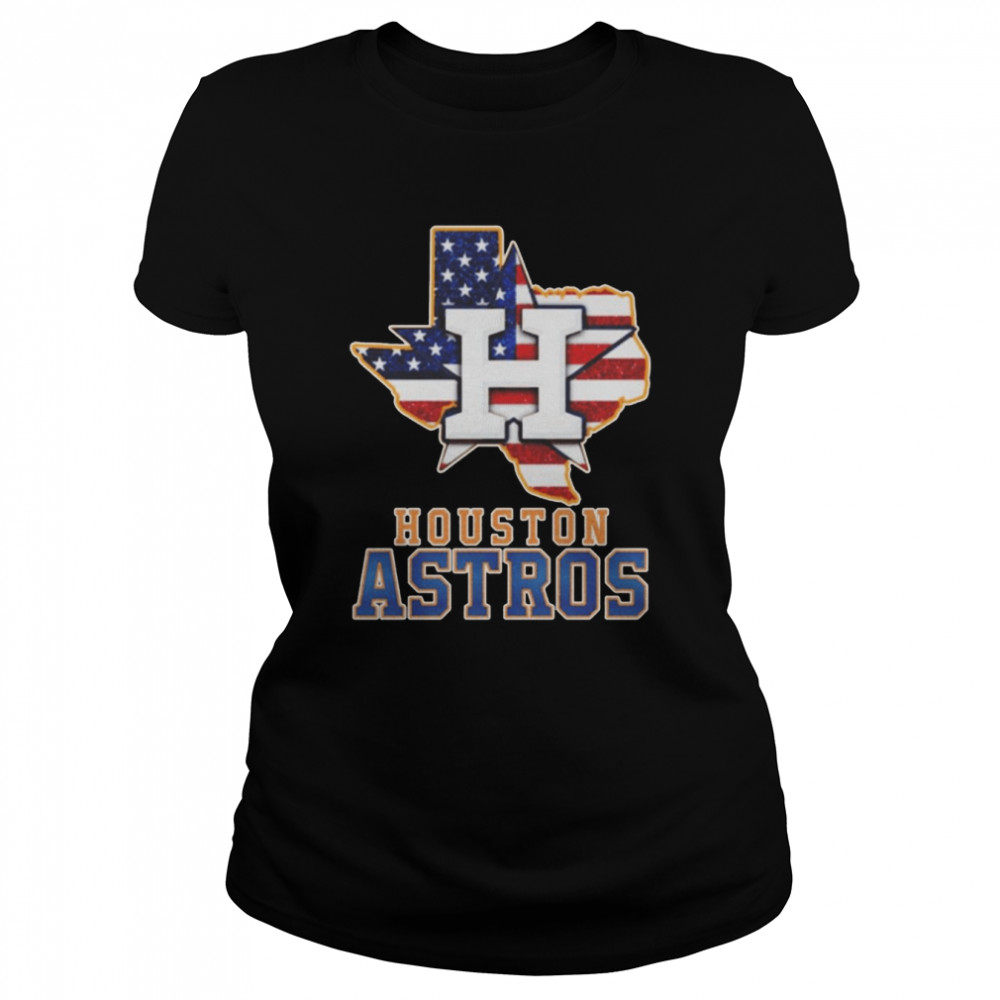 Houston Astros 2022 NL Champions American Flag shirt Classic Women's T-shirt