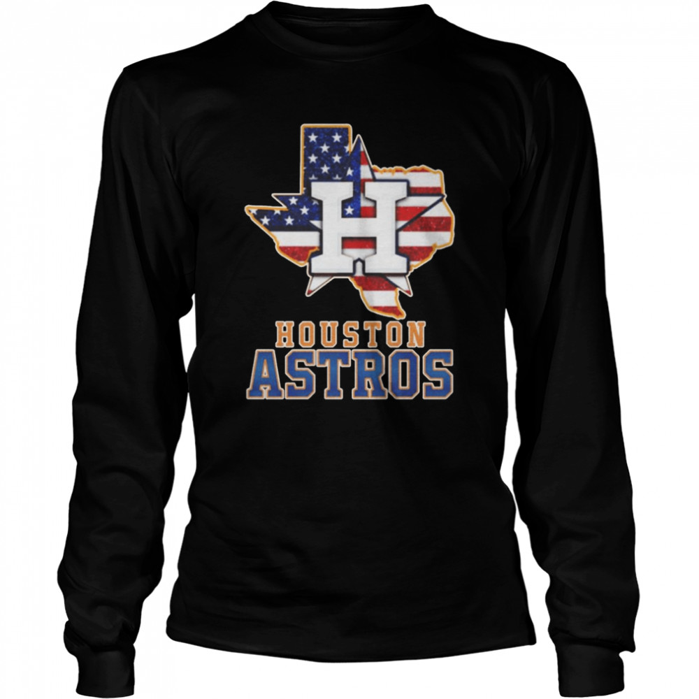 Houston Astros 2022 NL Champions American Flag shirt Long Sleeved T-shirt