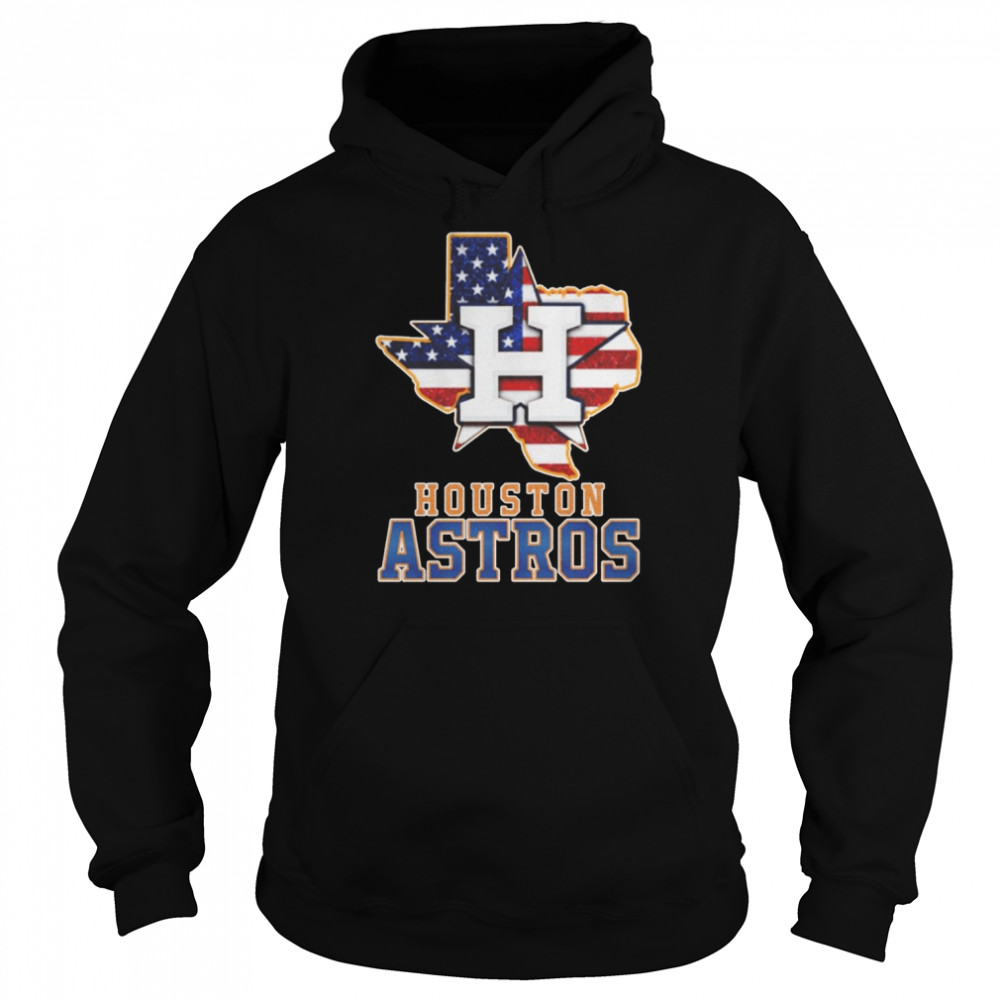 Houston Astros 2022 NL Champions American Flag shirt Unisex Hoodie
