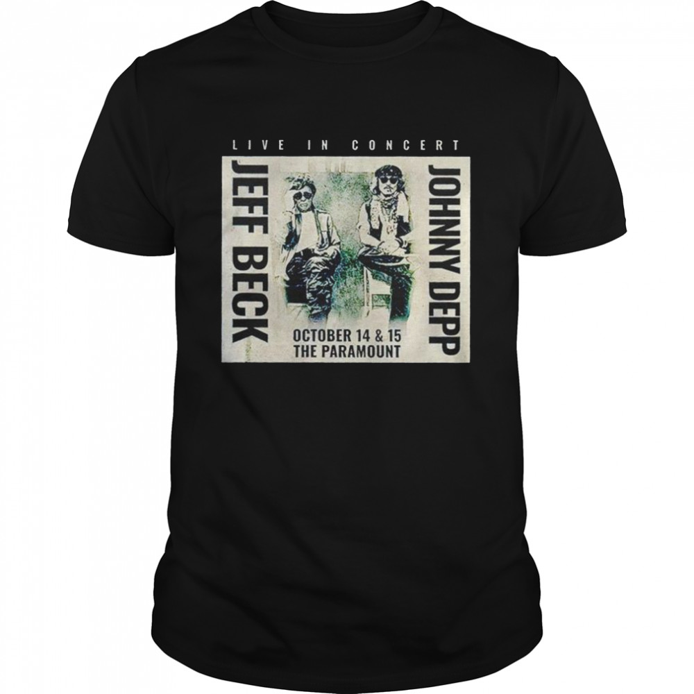 Jeff Beck and Johnny Depp 2022 live in concert shirt