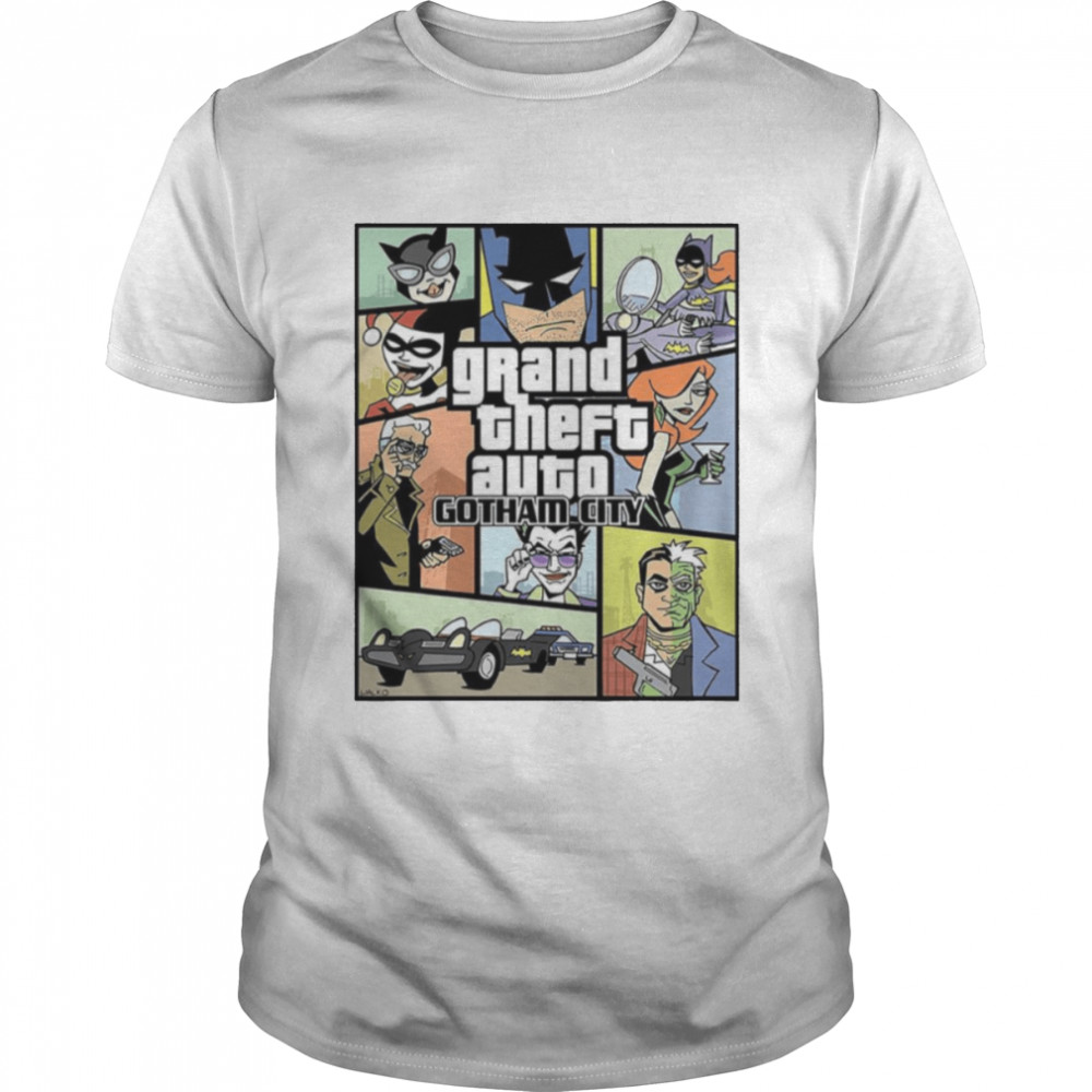 Gotham City Batman Harley Quinn Design Inspired By Grand Theft Auto shirt