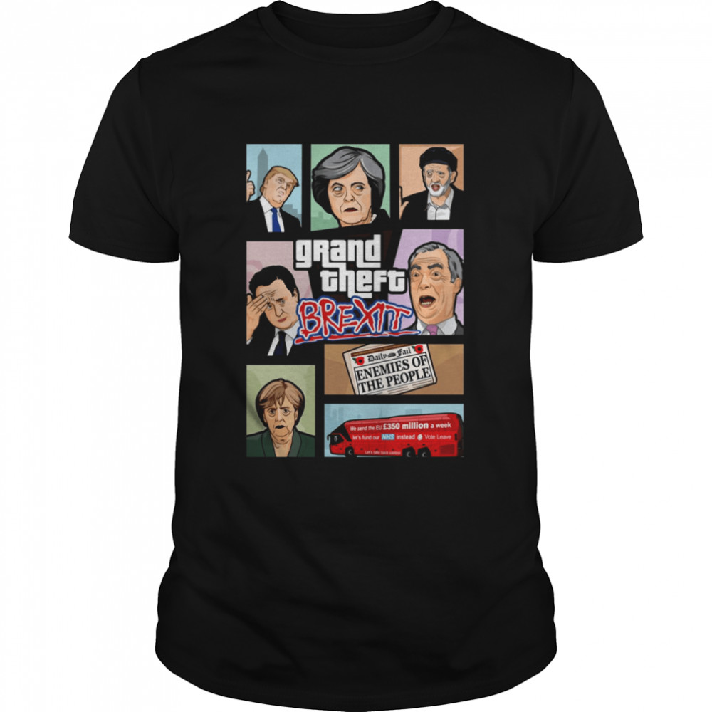 Gta Grand Theft Auto Style Brexit shirt