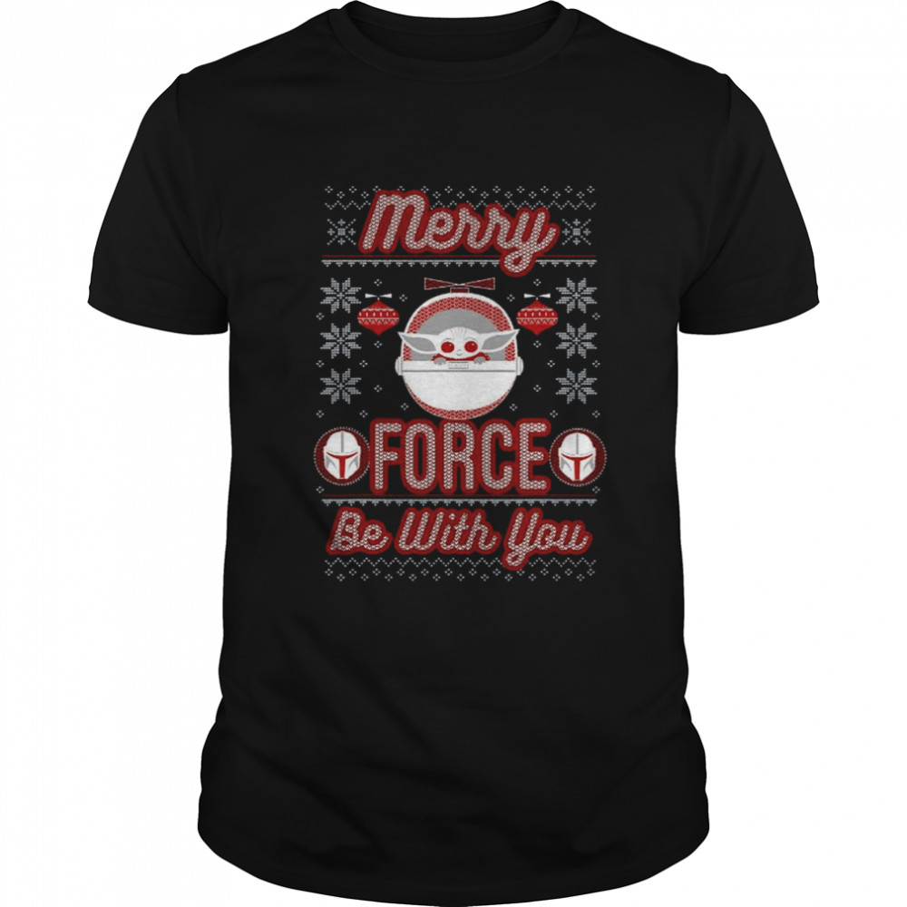 Star Wars The Mandalorian Christmas Merry Force Be With You shirt