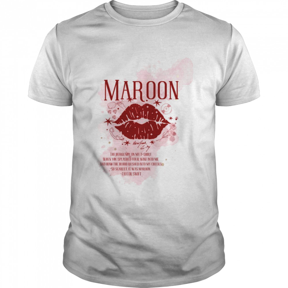 The Burgundy On My T-Shirt Maroon – Midnights Album Ts Taylor shirt