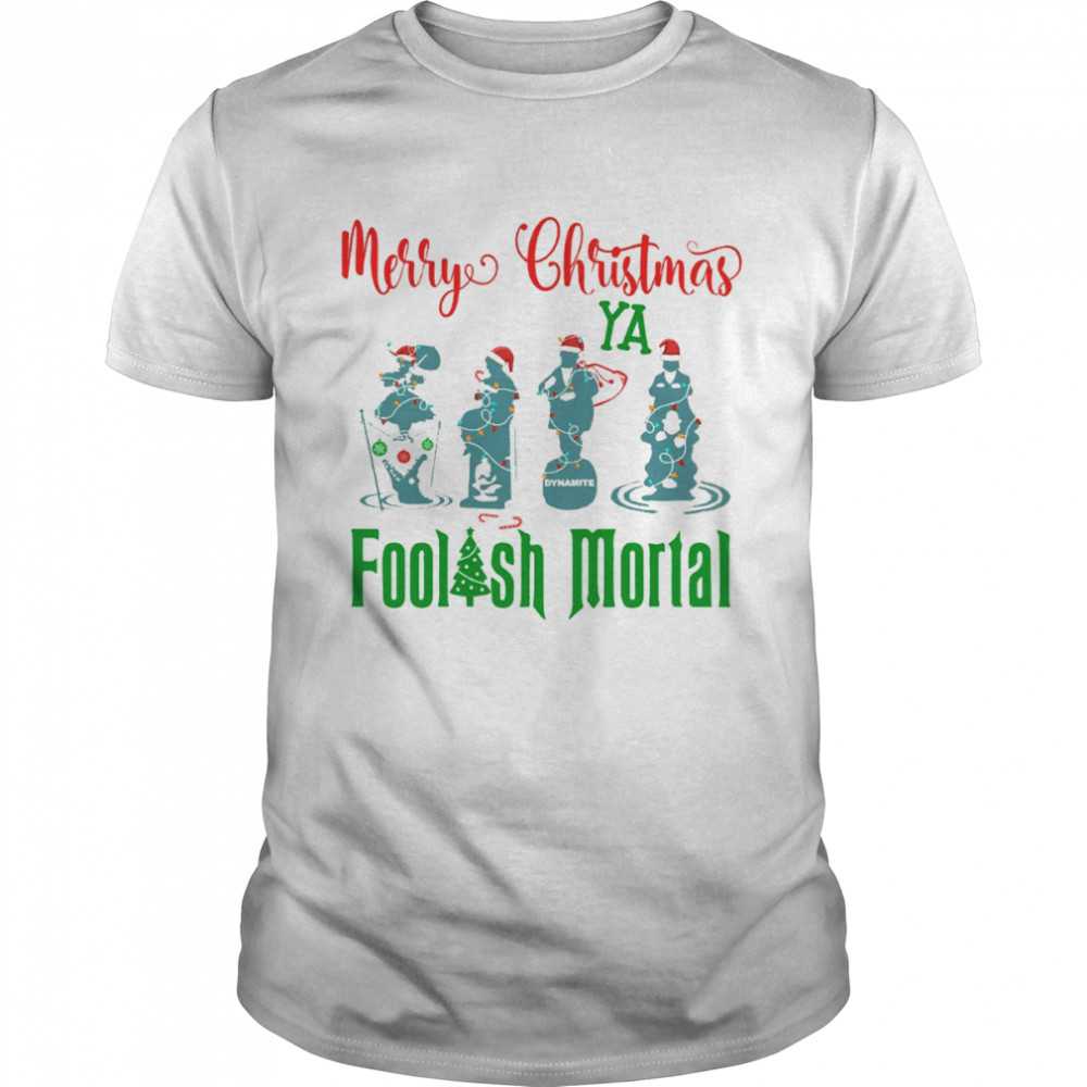 The Haunted Mansion Stretching Room Foolish Mortal Christmas Costume shirt