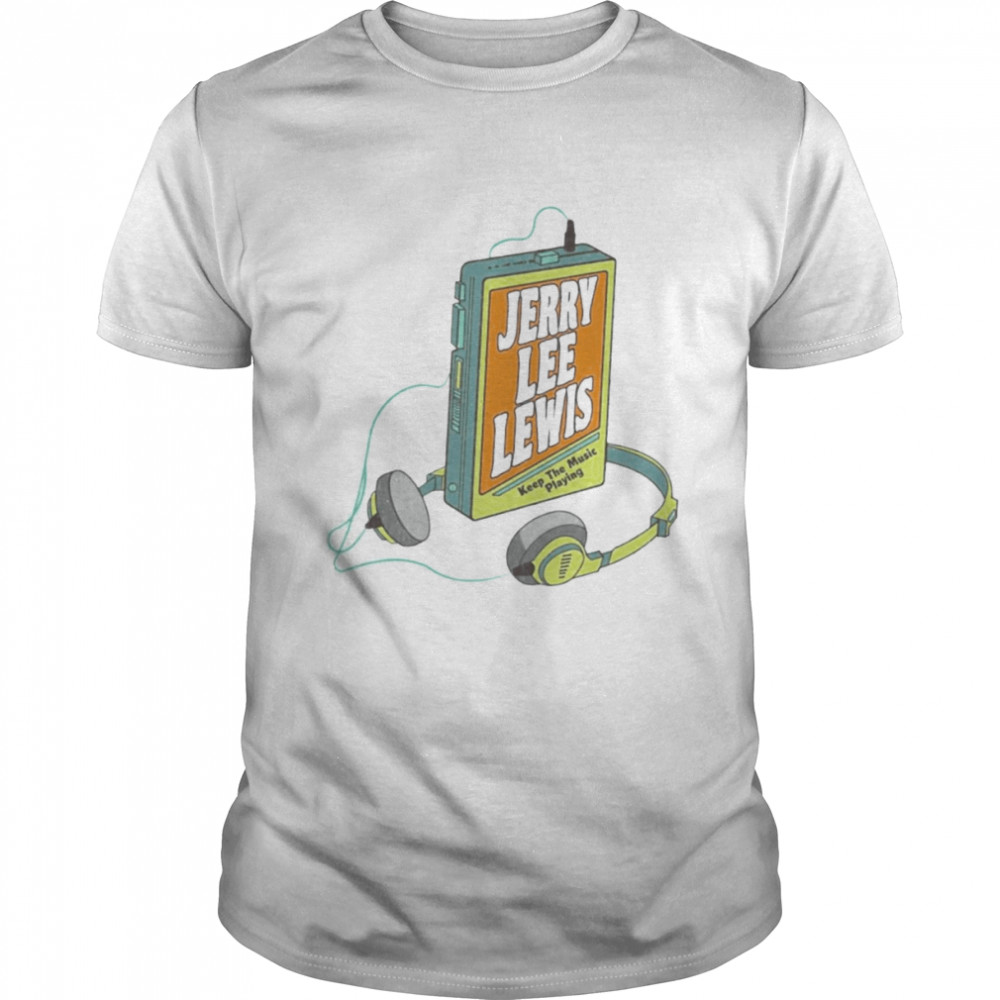 Jerry lee lewis retro walkman design retro music art shirt