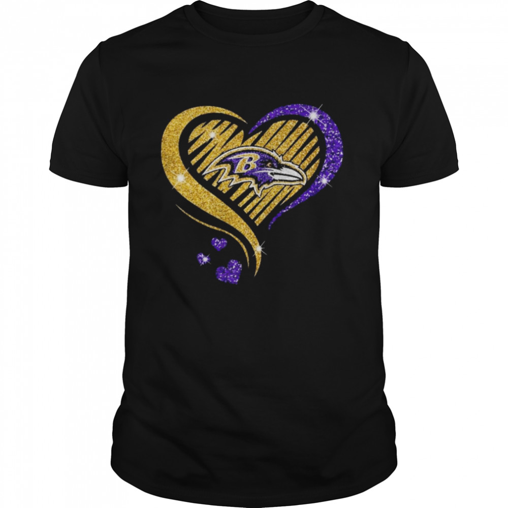 Baltimore Ravens football Heart Diamond shirt