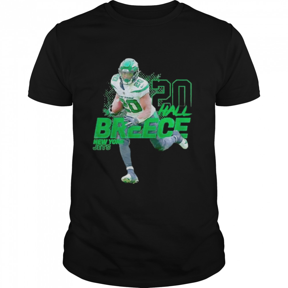 breece Hall New York Jets number 20 football player shirt