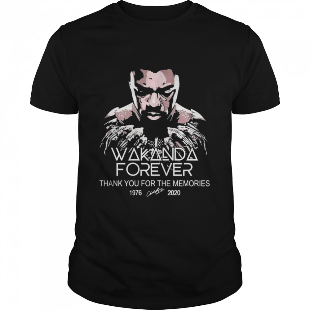 Chadwick Bóseman Wakanda Forever Thank You For The Memories Signature Best 90s Retro shirt