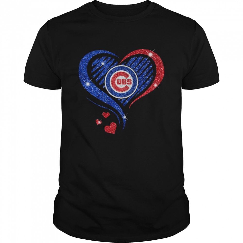 Chicago Cubs football Heart Diamond shirt