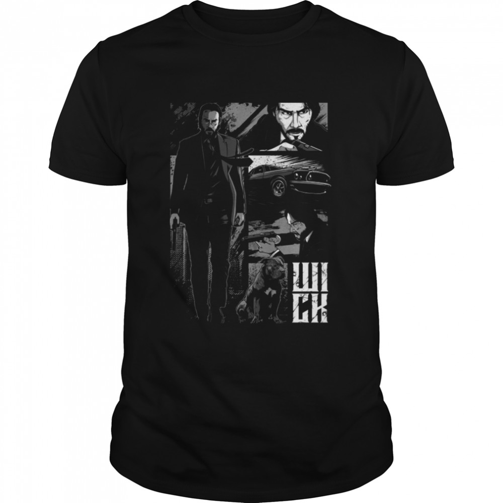 Comics Art Keanu Reeves Wick shirt