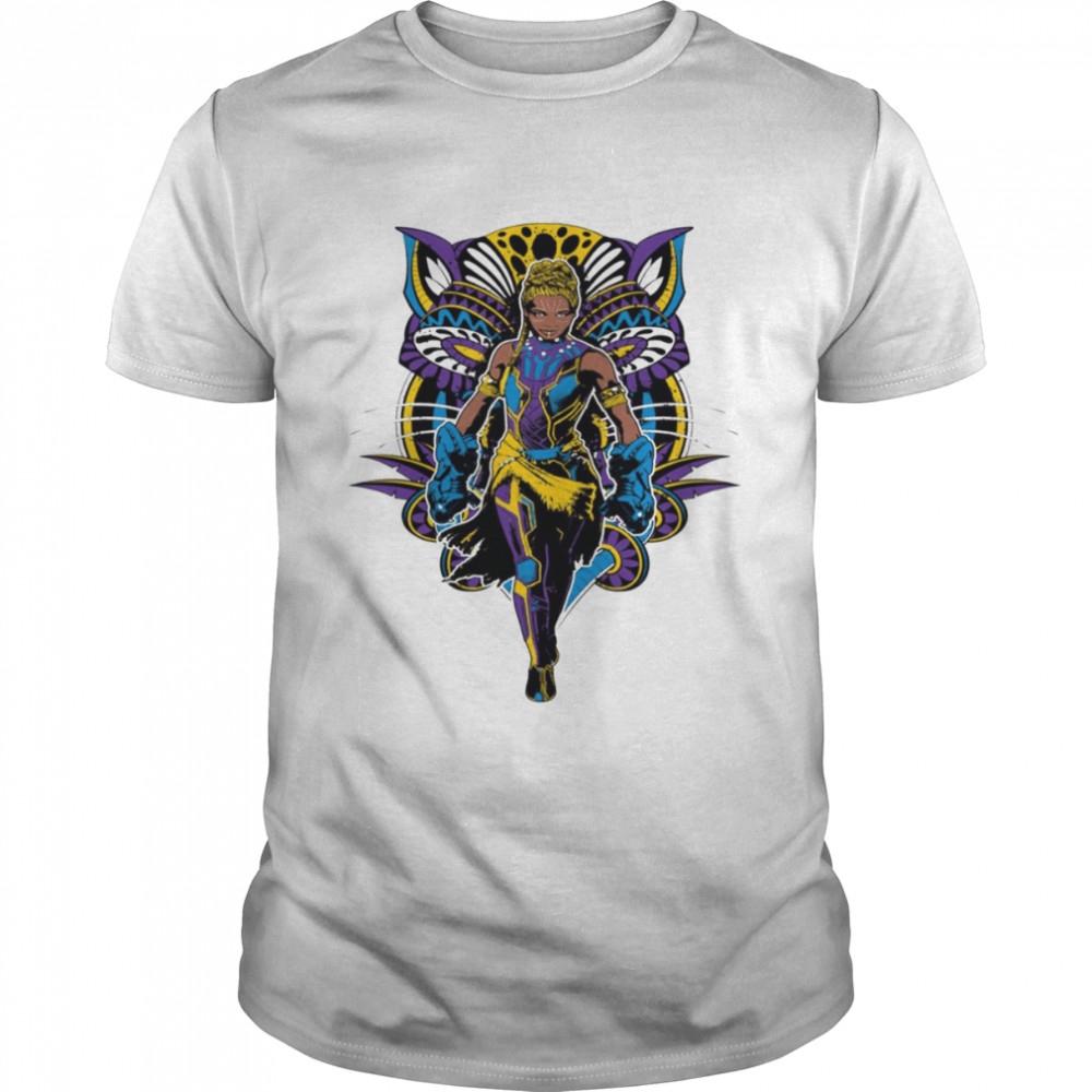 King Shuri With Tribal Panther Square Black Panther shirt