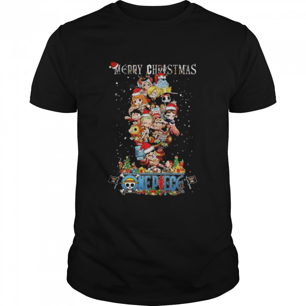 Merry Christmas One Piece Chibi Tree shirt