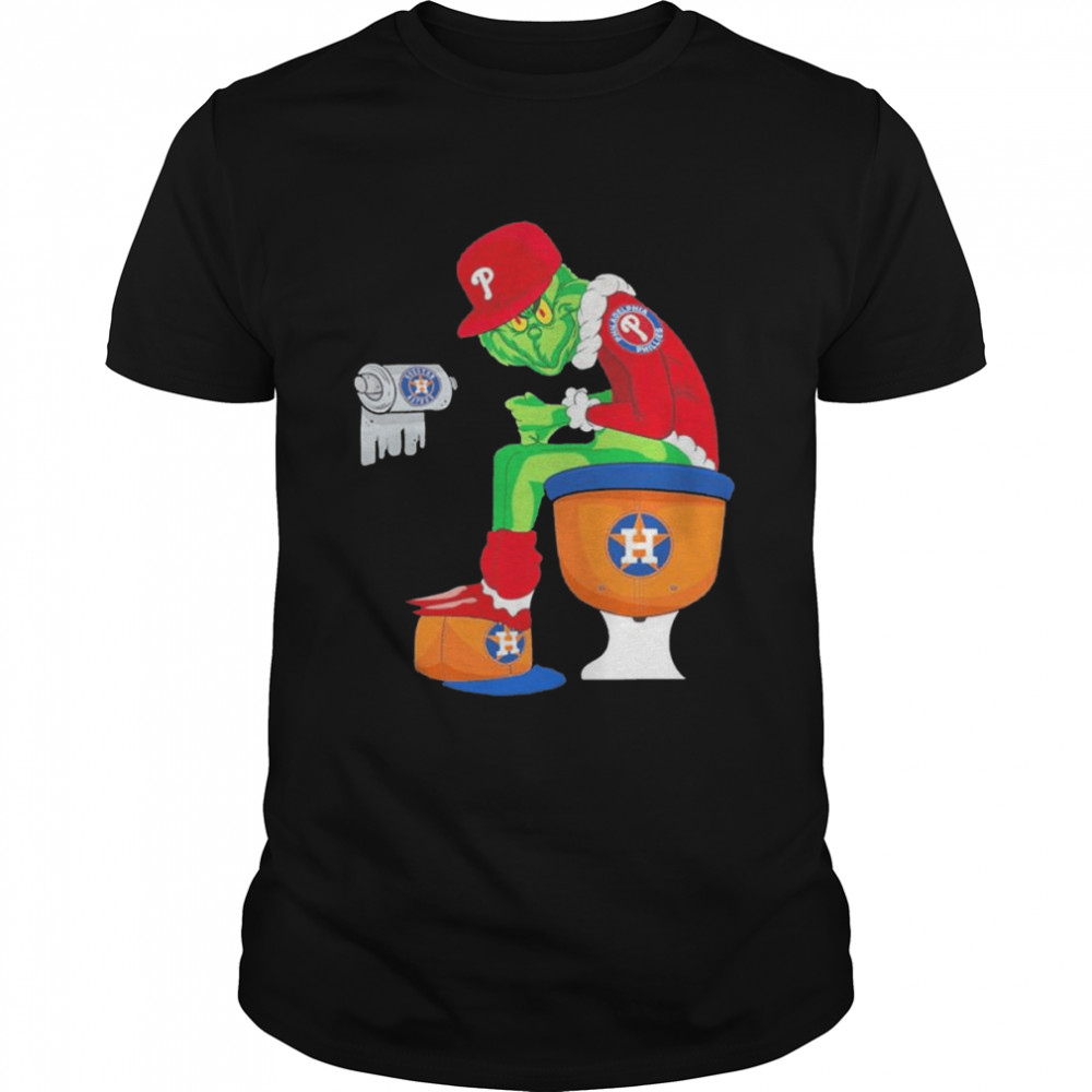 Philadelphia Phillies Grinch toilet Houston Astros shirt