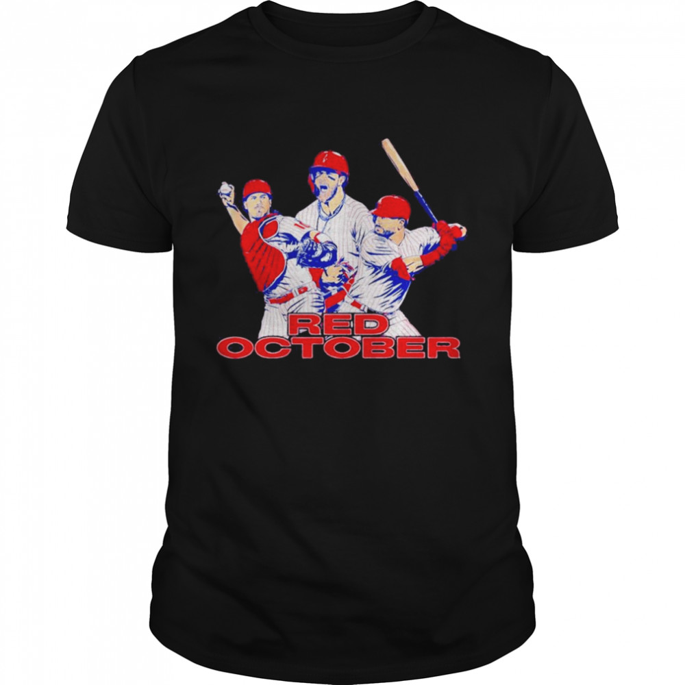 Philadelphia Red October baseball design t-shirt