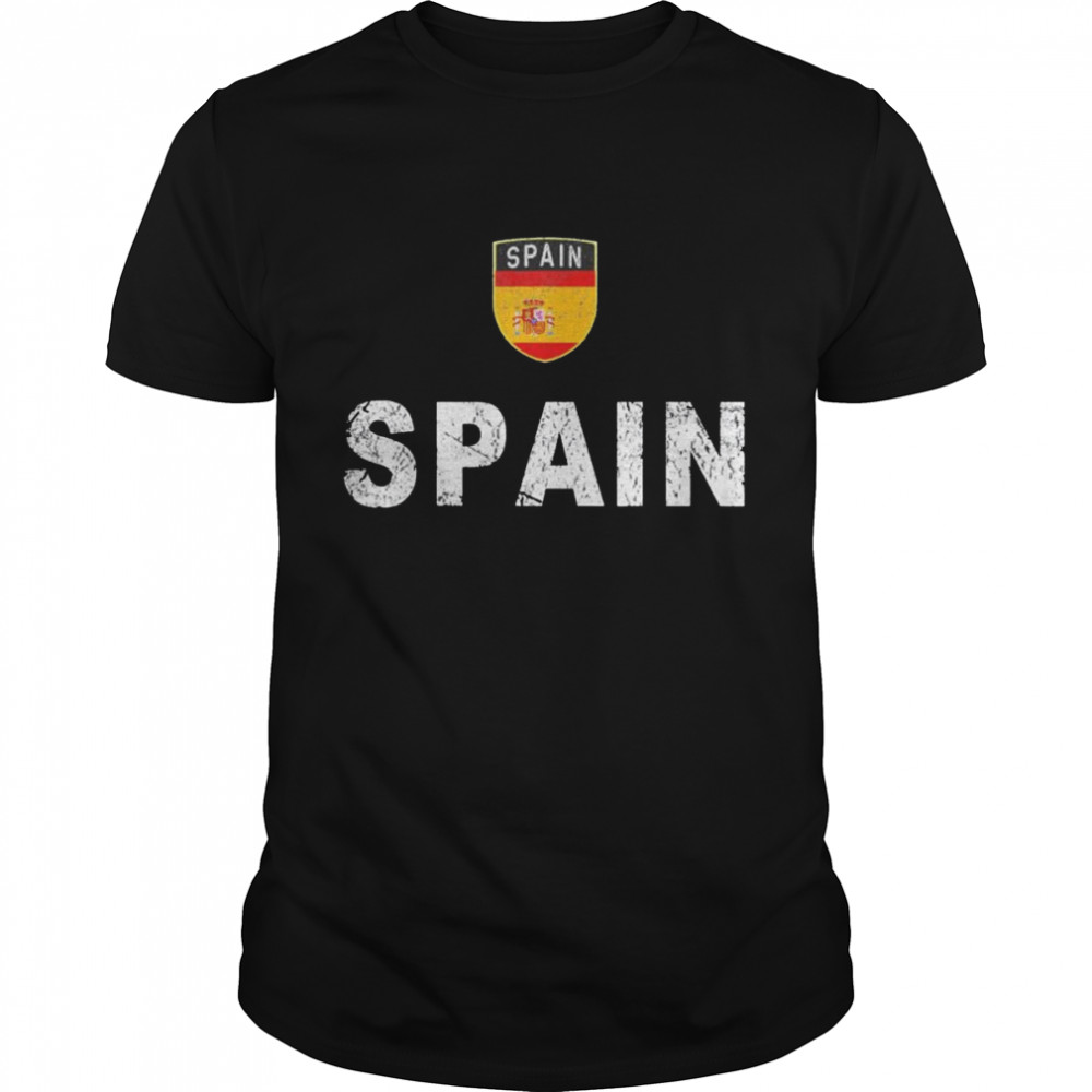 Spain Soccer Fans Jersey Spainish Flag Football Lovers T-Shirt