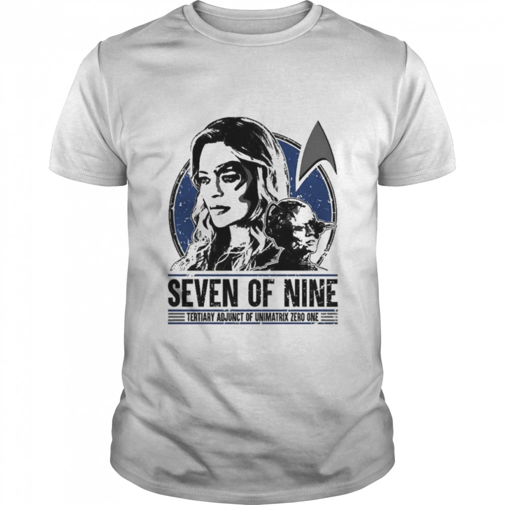 Star Trek seven of nine tertiary adjunct of unimatrix zero one Trekkie David t-shirt