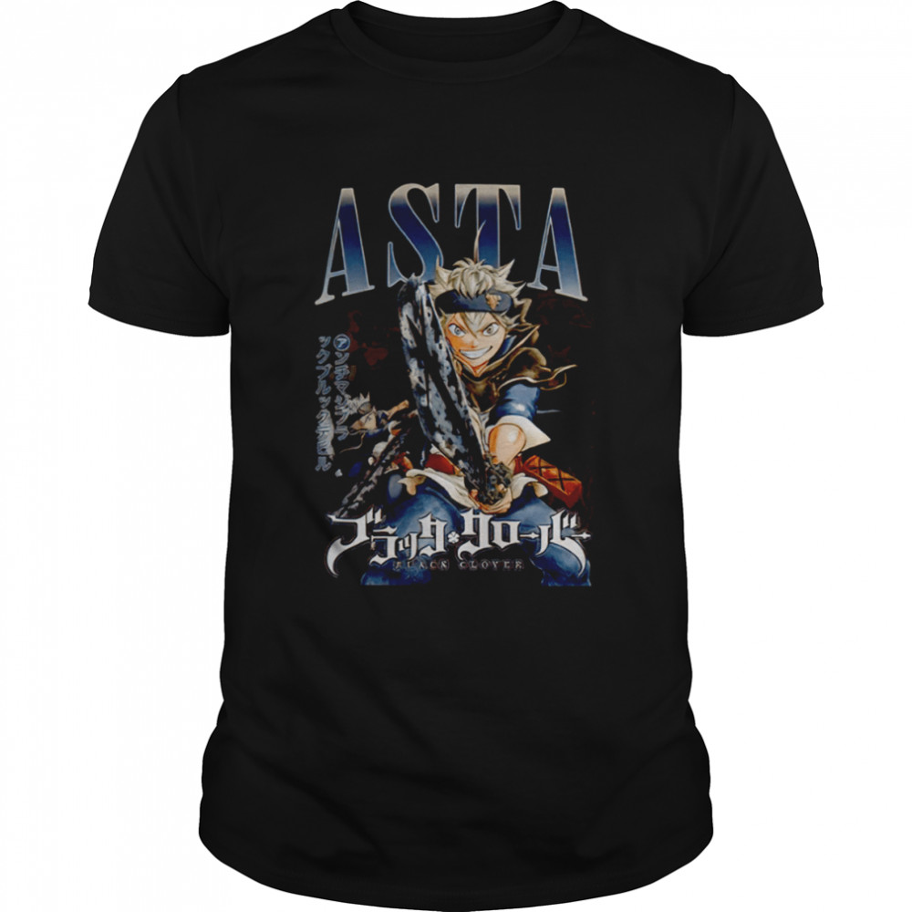 Anime Vintage 90s Black Clover Asta shirt