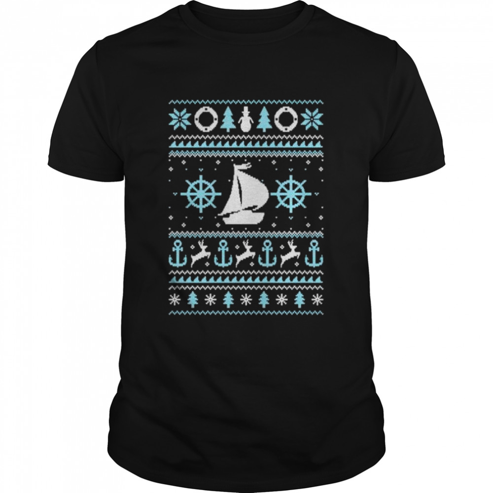 Best nautical ship reindeers ugly Christmas sweater shirt