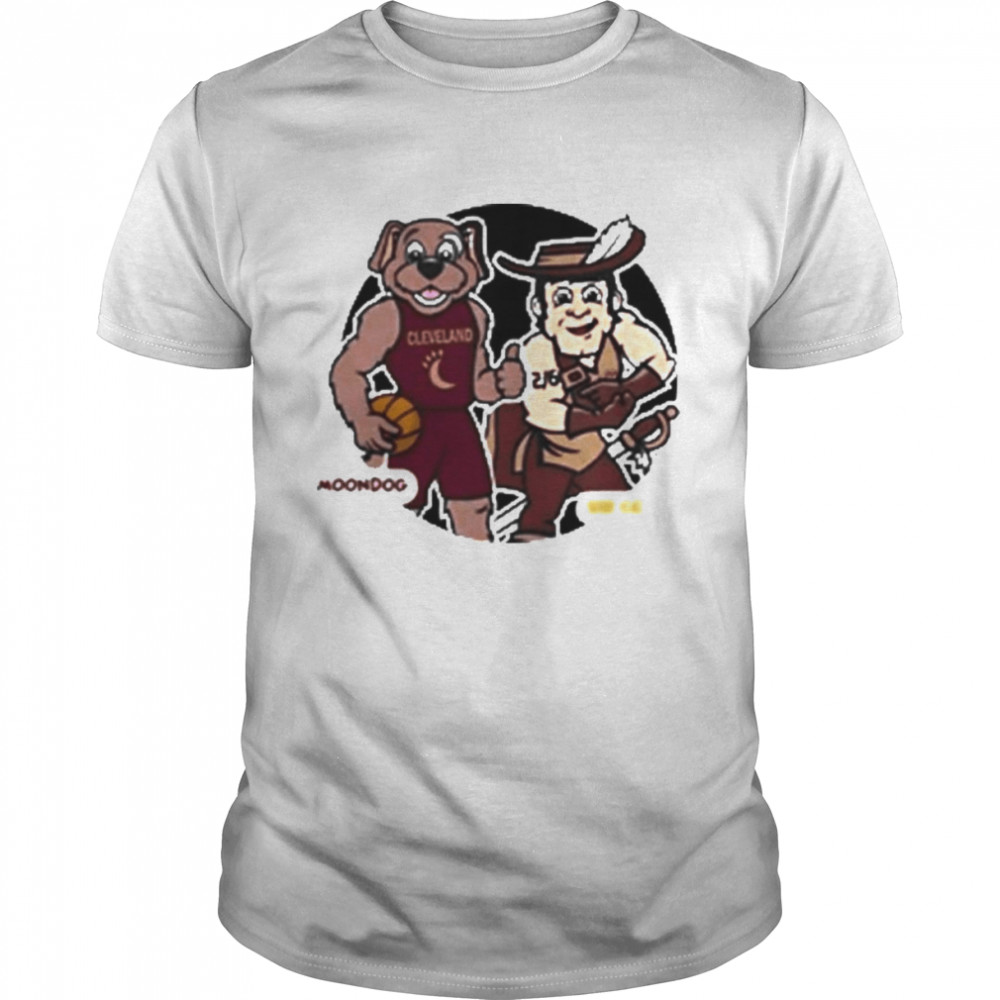 Big kids mascot moondog Cleveland t-shirt