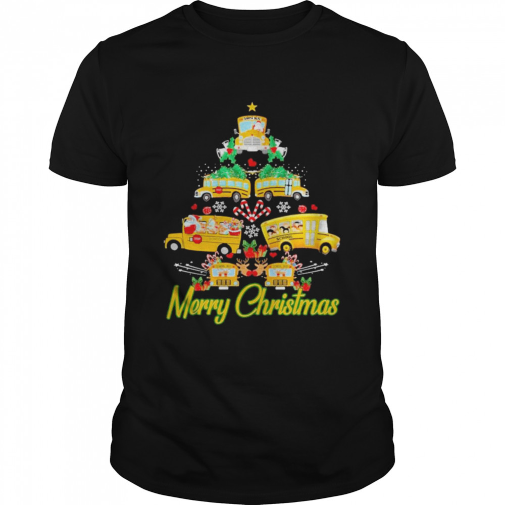 Christmas Tree School Bus Style shirt