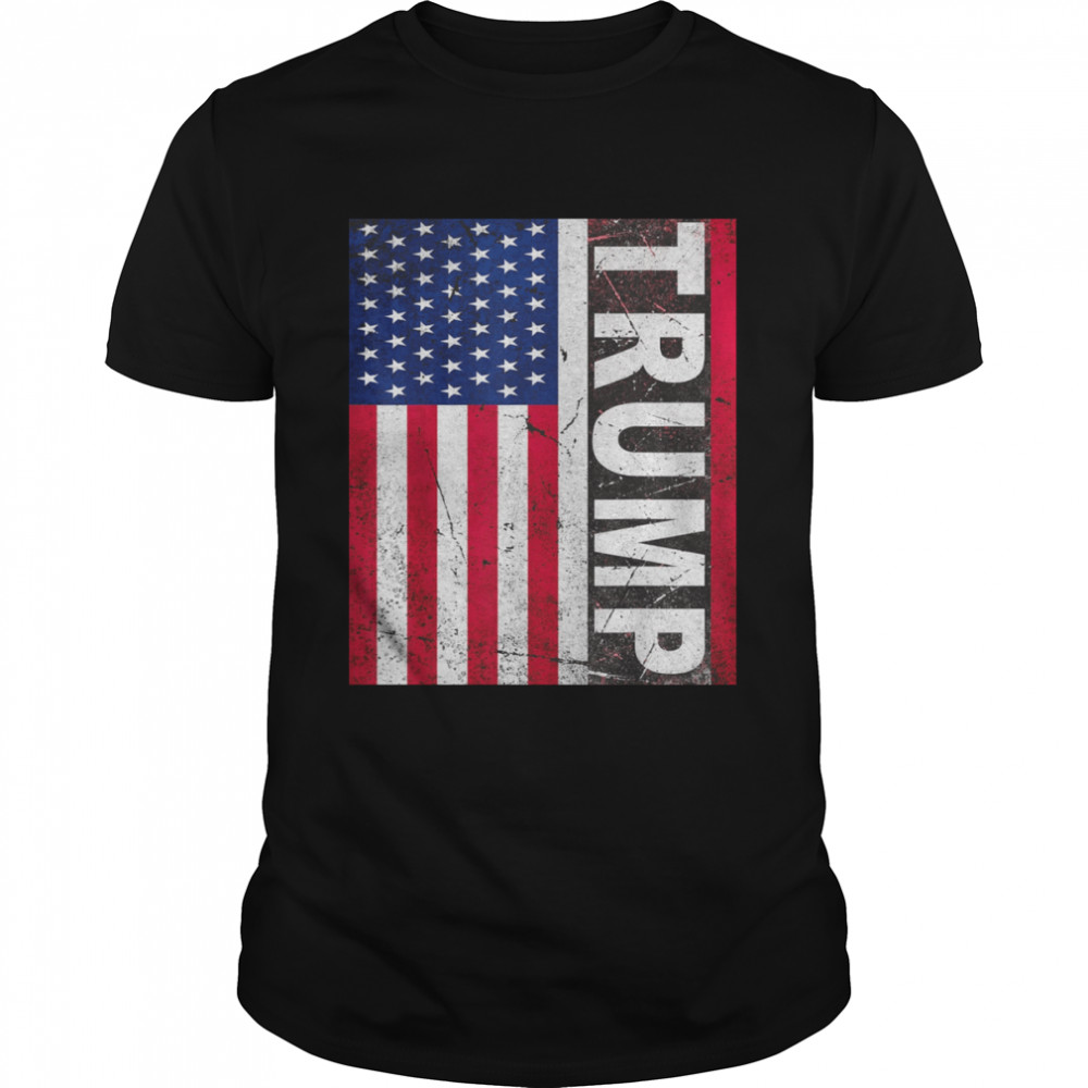 Donald Trump 2024 President American Flag Campaign T-Shirt