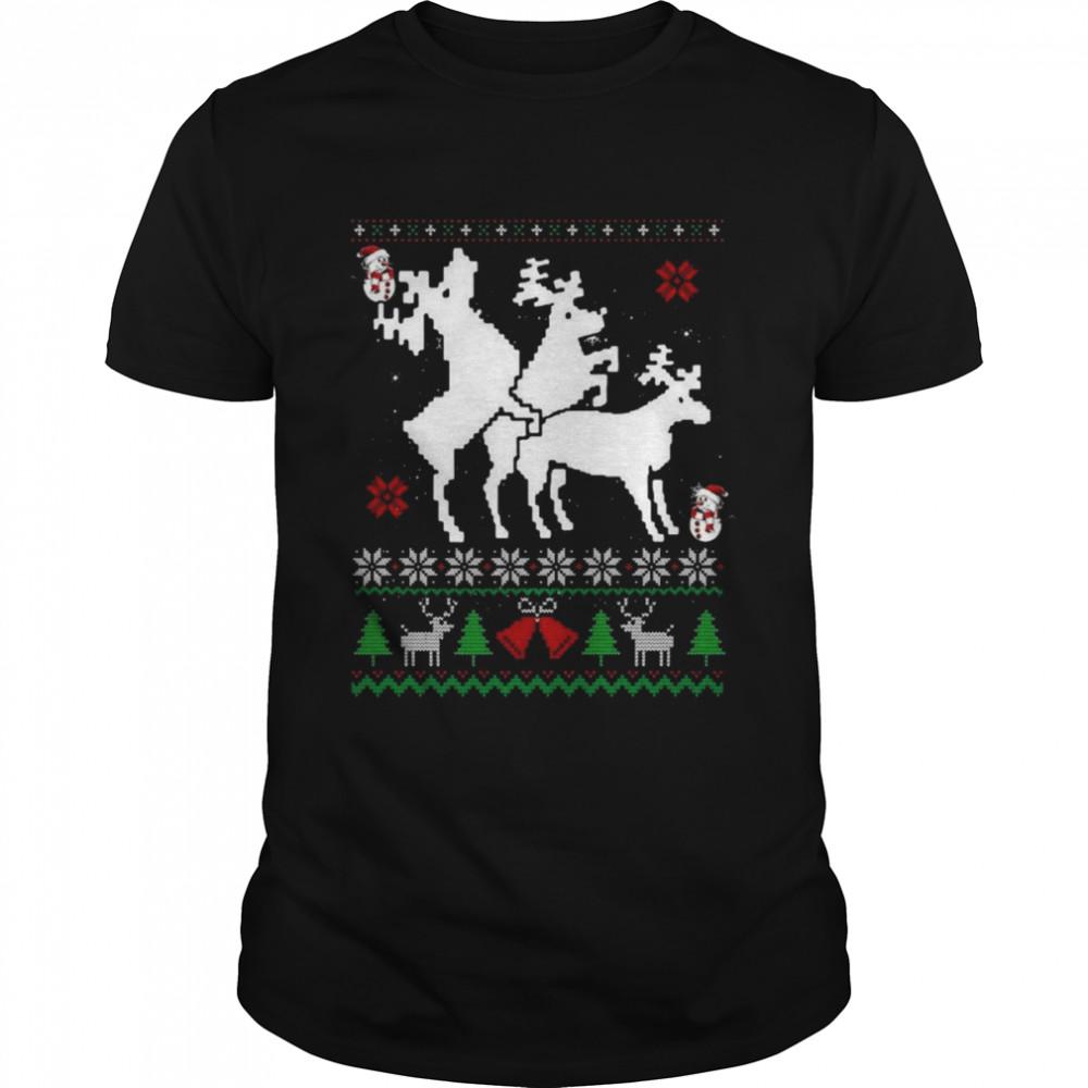 Humping Reindeer Deer Moose Love Ugly Christmas 2022 shirt