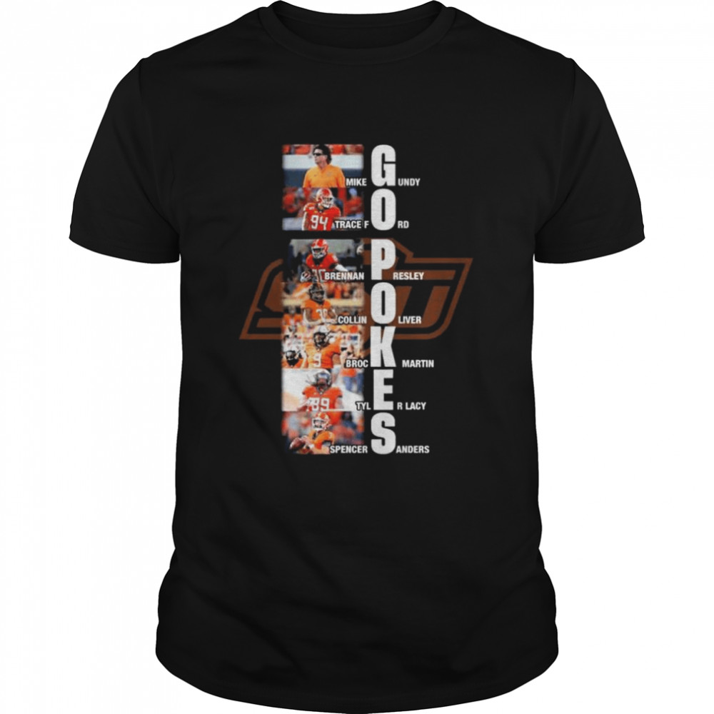 Oklahoma State Cowboys all team player signatures 2022 shirt