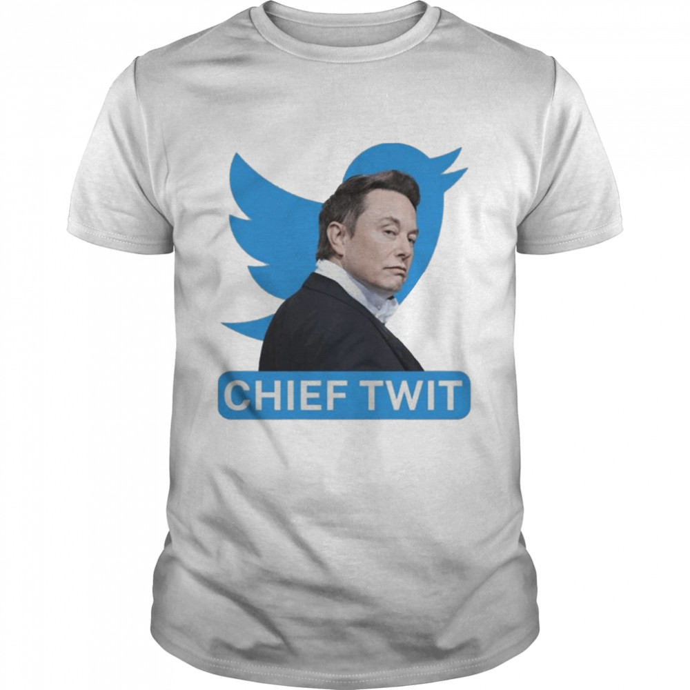 Portrait Of Elon Musk Chief Twit Twitter Logo Shirt