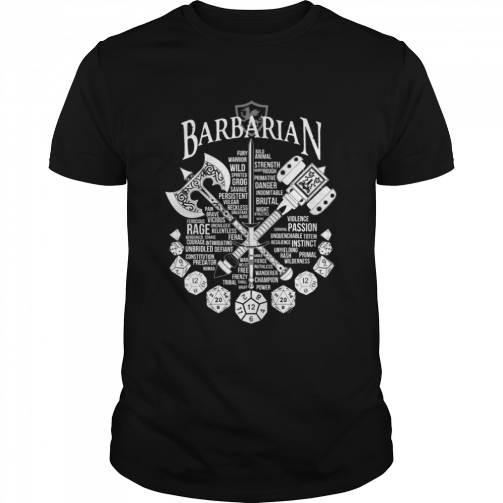 Rpg Class Series Barbarian White Version Active shirt