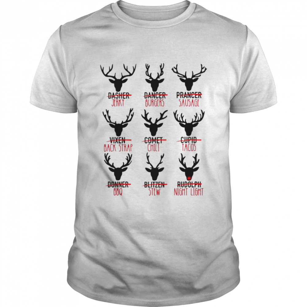 Santa’s Reindeer Cuts Of Meat Christmas 2022 Shirt