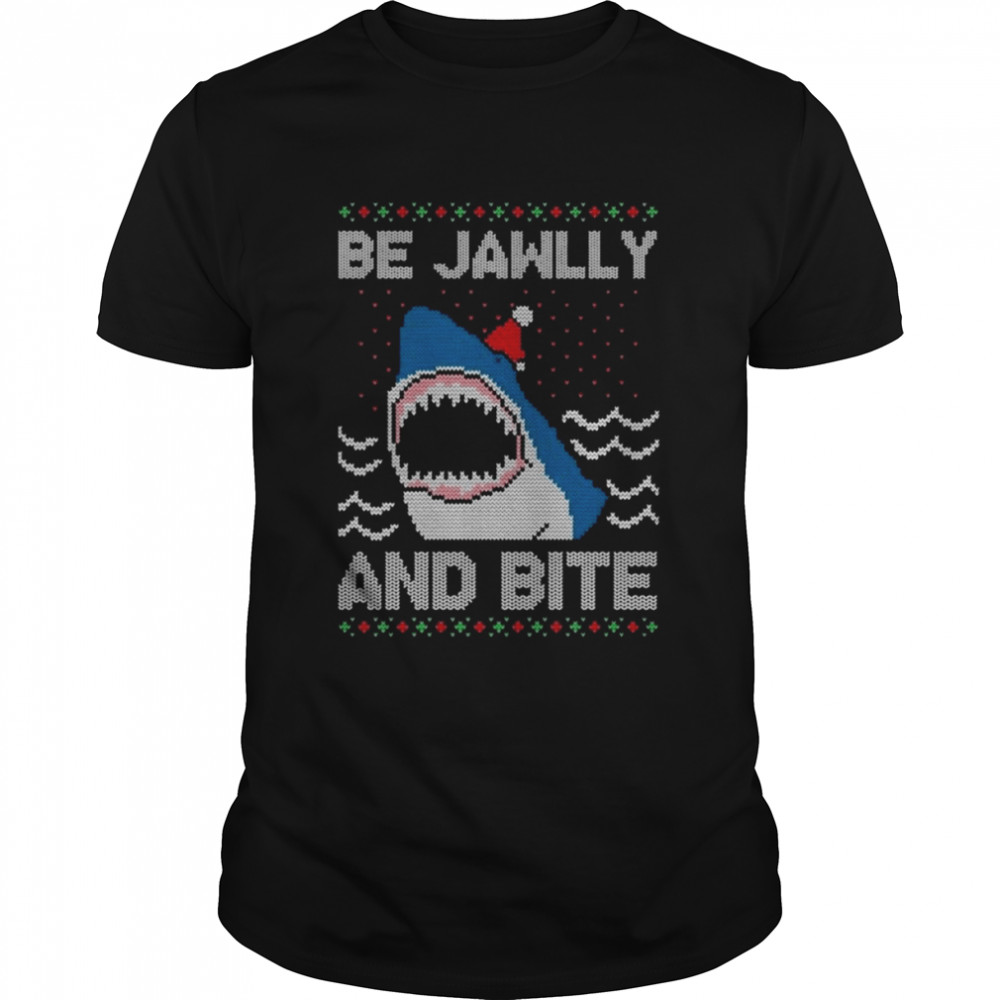 Shark Be Jawlly And Bite Christmas The Jaw Movie Knit Pattern Ugly 2022 shirt