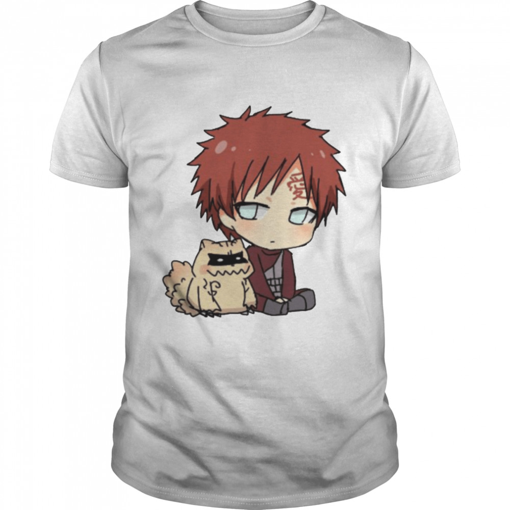 Sitting Together Gaara In Naruto shirt