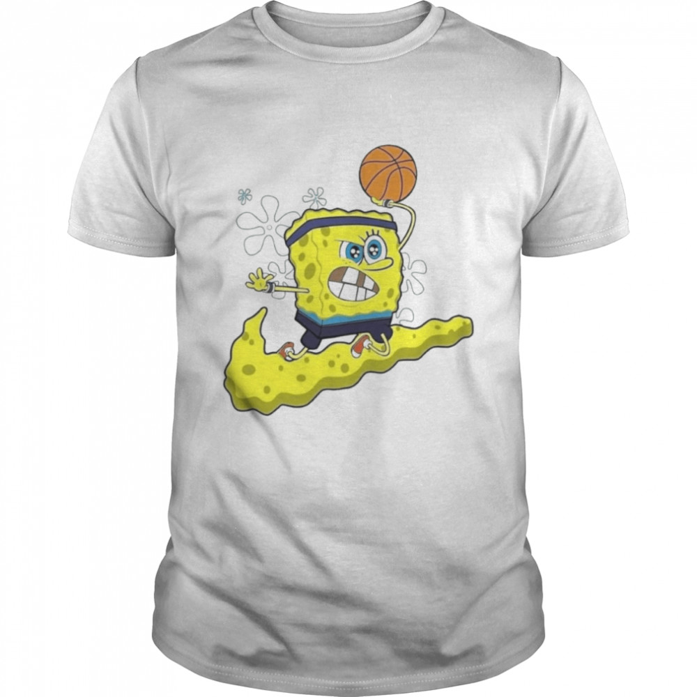 Spongebob Playing Basketball Mix Nike Logo shirt