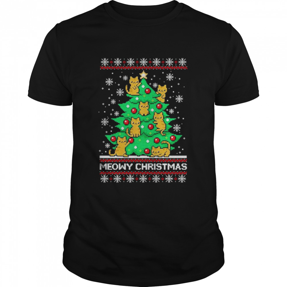 meowy Christmas ugly Christmas sweater shirt