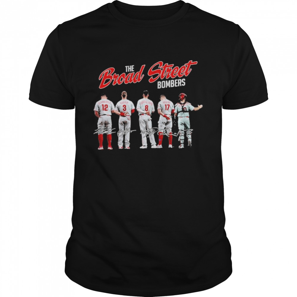 Philly The Broad Street bombers signatures shirt