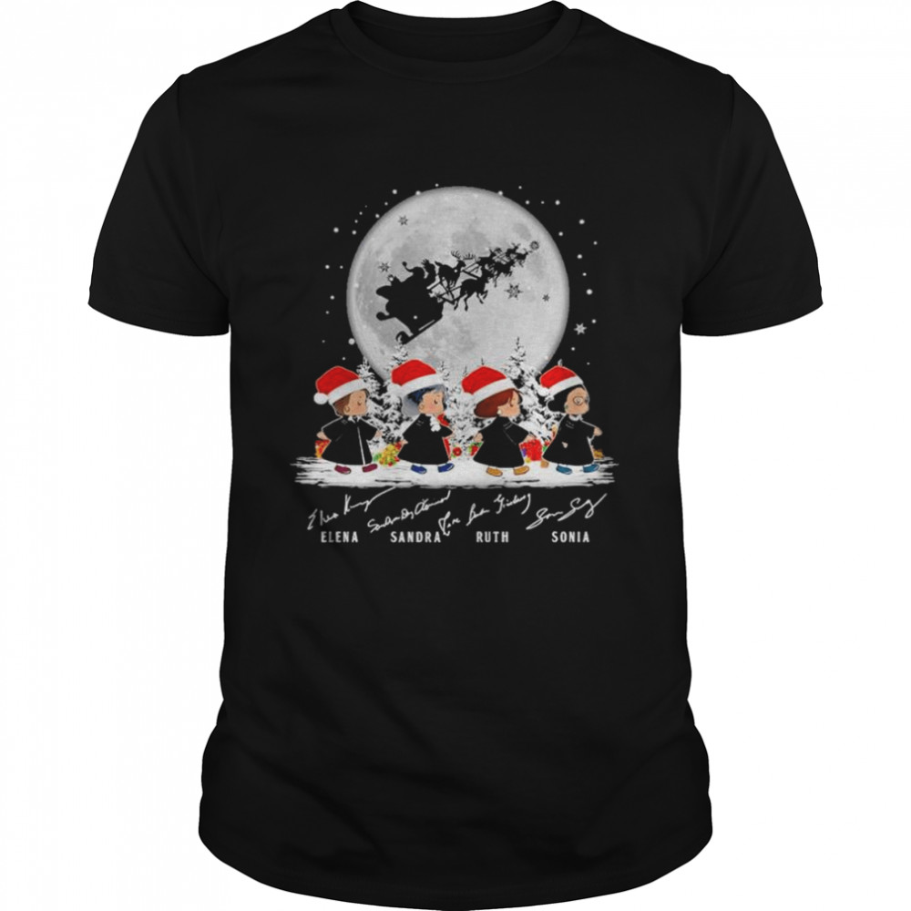 Santa Elena, Sandra and Ruth and Sonia abbey road christmas signatures shirt