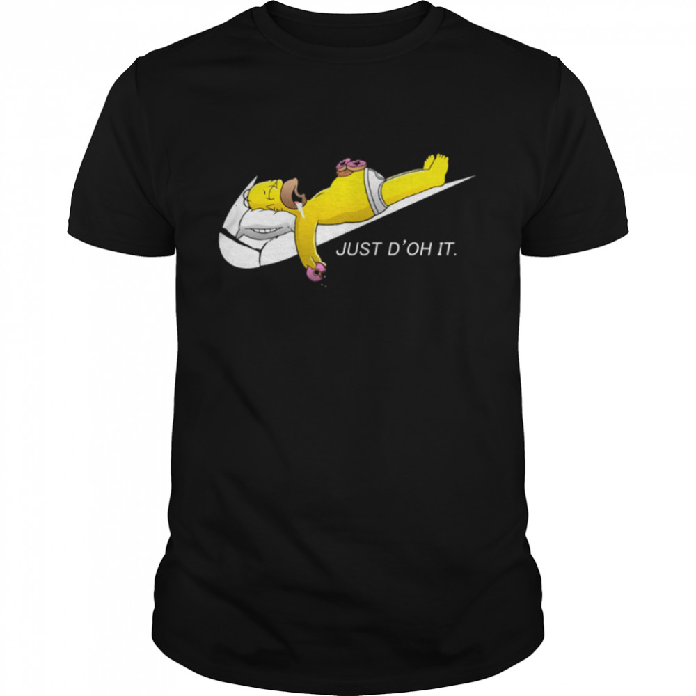 Swoosh Mark The Simpsons Funny Cartoon Nike Logo shirt
