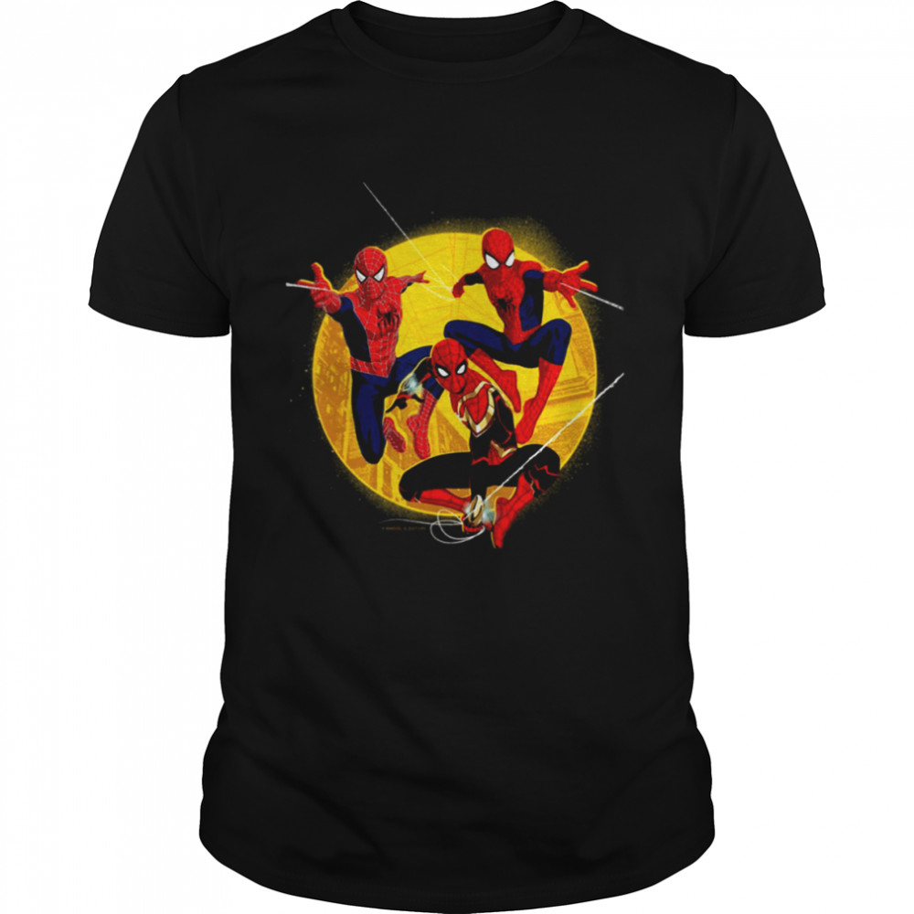 Trilogy Spider Dudes In Action Spiderman shirt