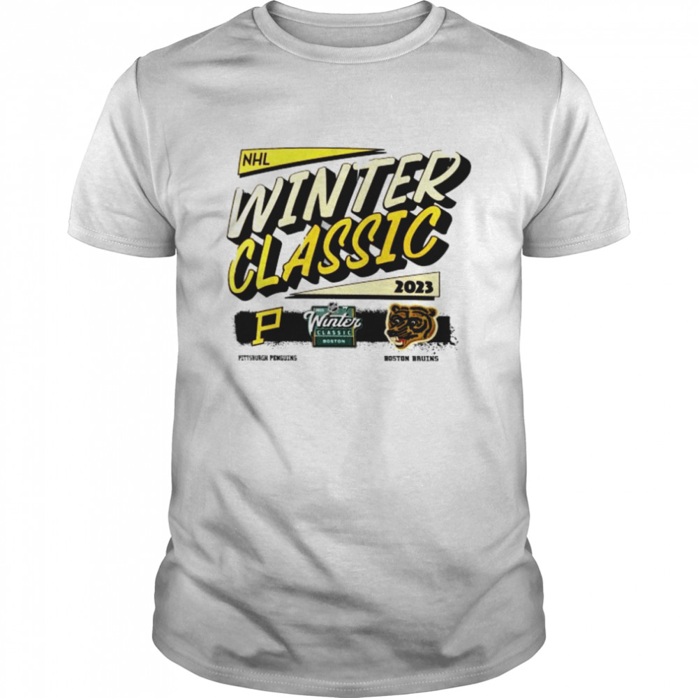 Boston Bruins vs. Pittsburgh Penguins 2023 NHL Winter Classic Matchup Event T-Shirt