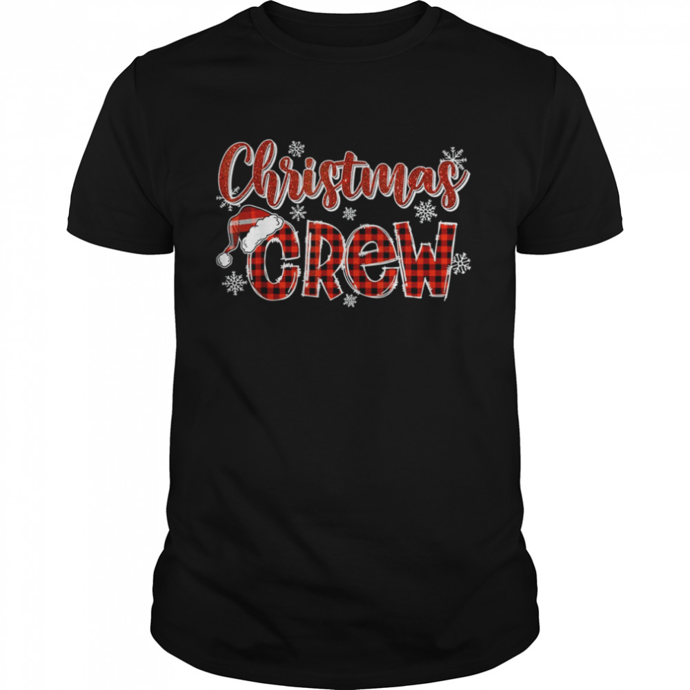 Christmas Crew Red Plaid Cute Xmas Shirt