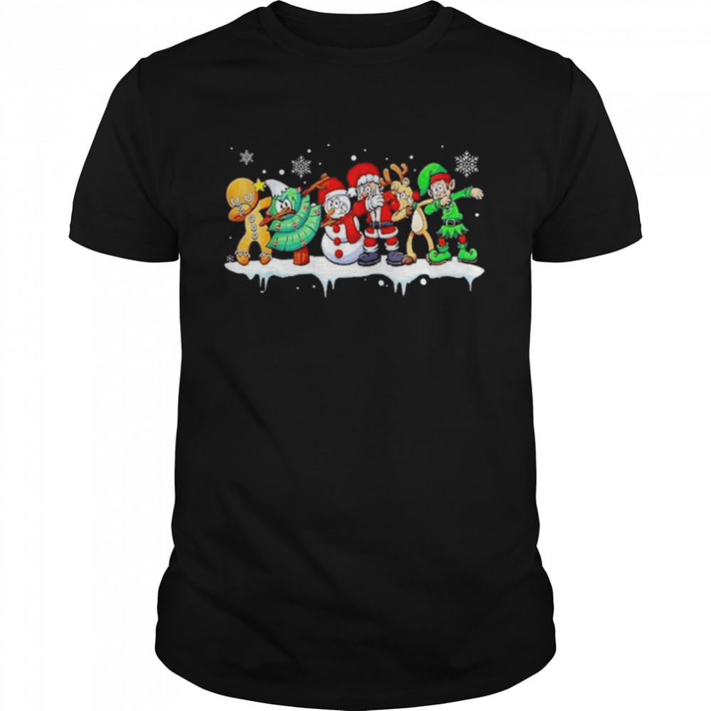 Dabbing santa elf friends Christmas boys 2022 shirt