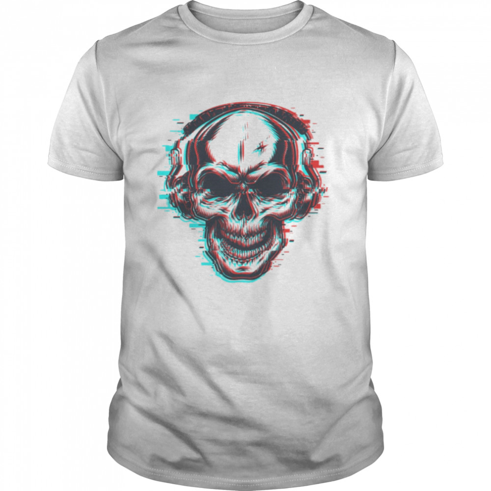 Glitched Skull With Tiktok Palette shirt