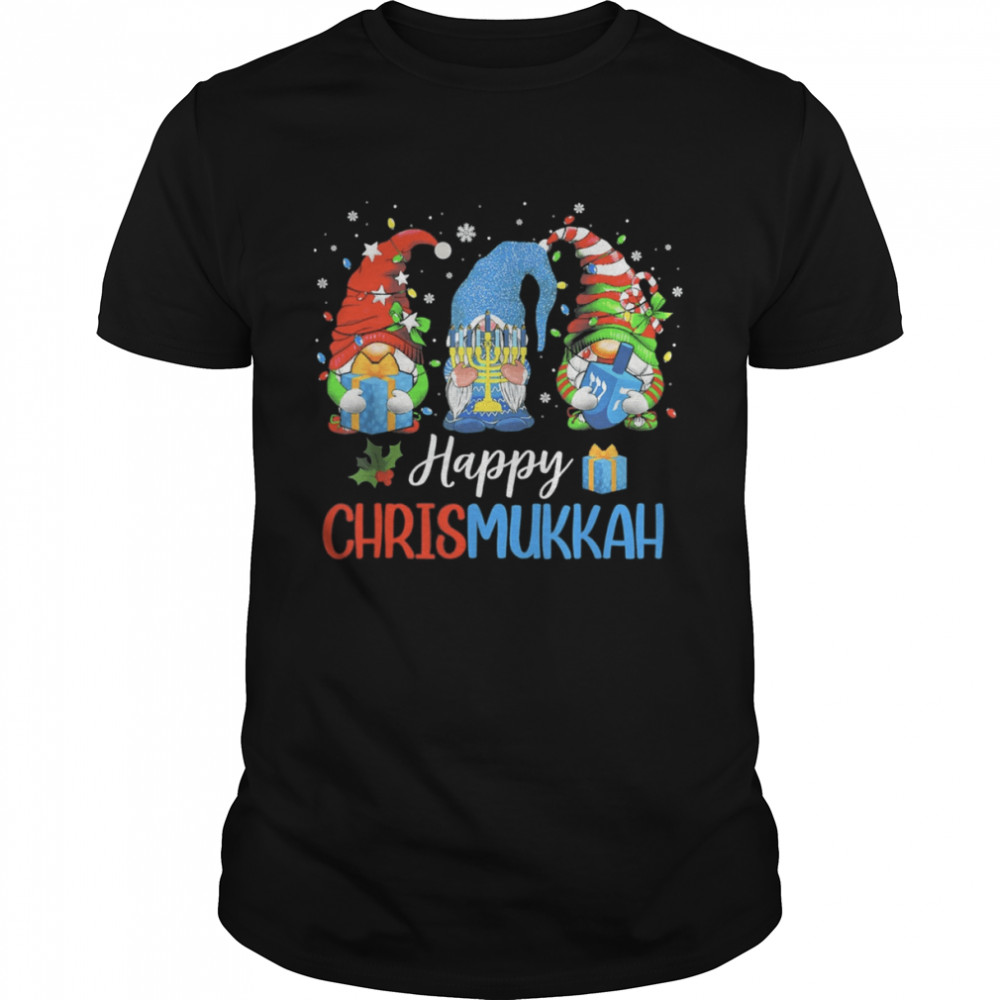 Happy Chrismukkah Gnomes Merry Christmas And Happy Hanukkah Shirt