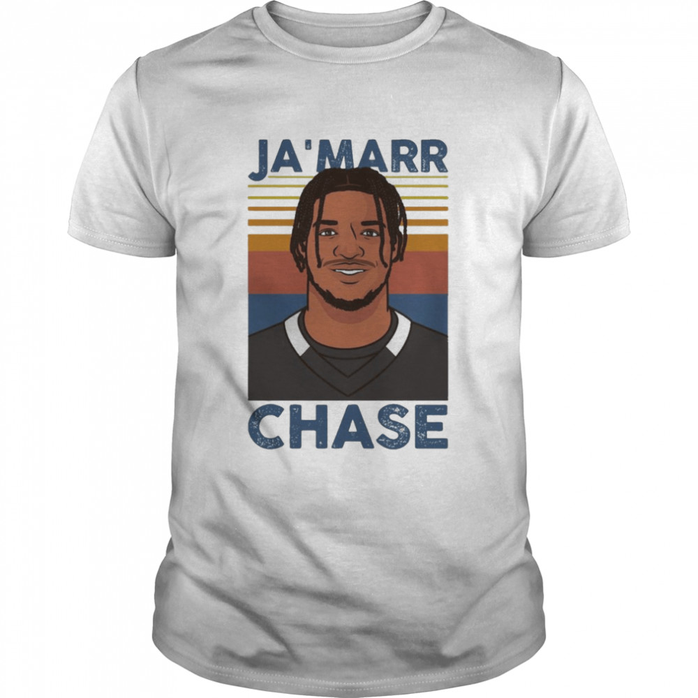 Ja’Marr Chase Football pro player vintage artwork t-shirt