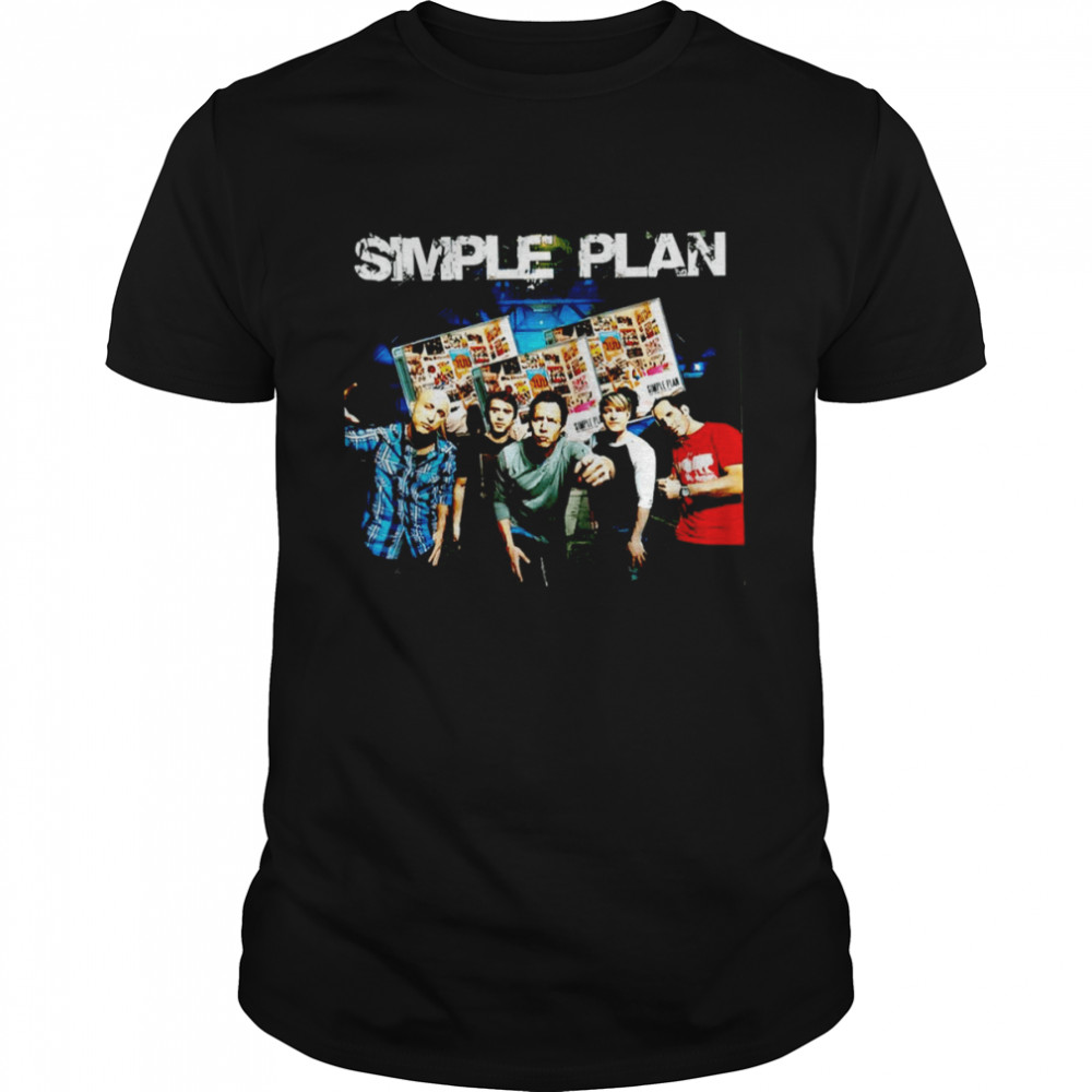 Potrait Retro Wave Simple Plan shirt