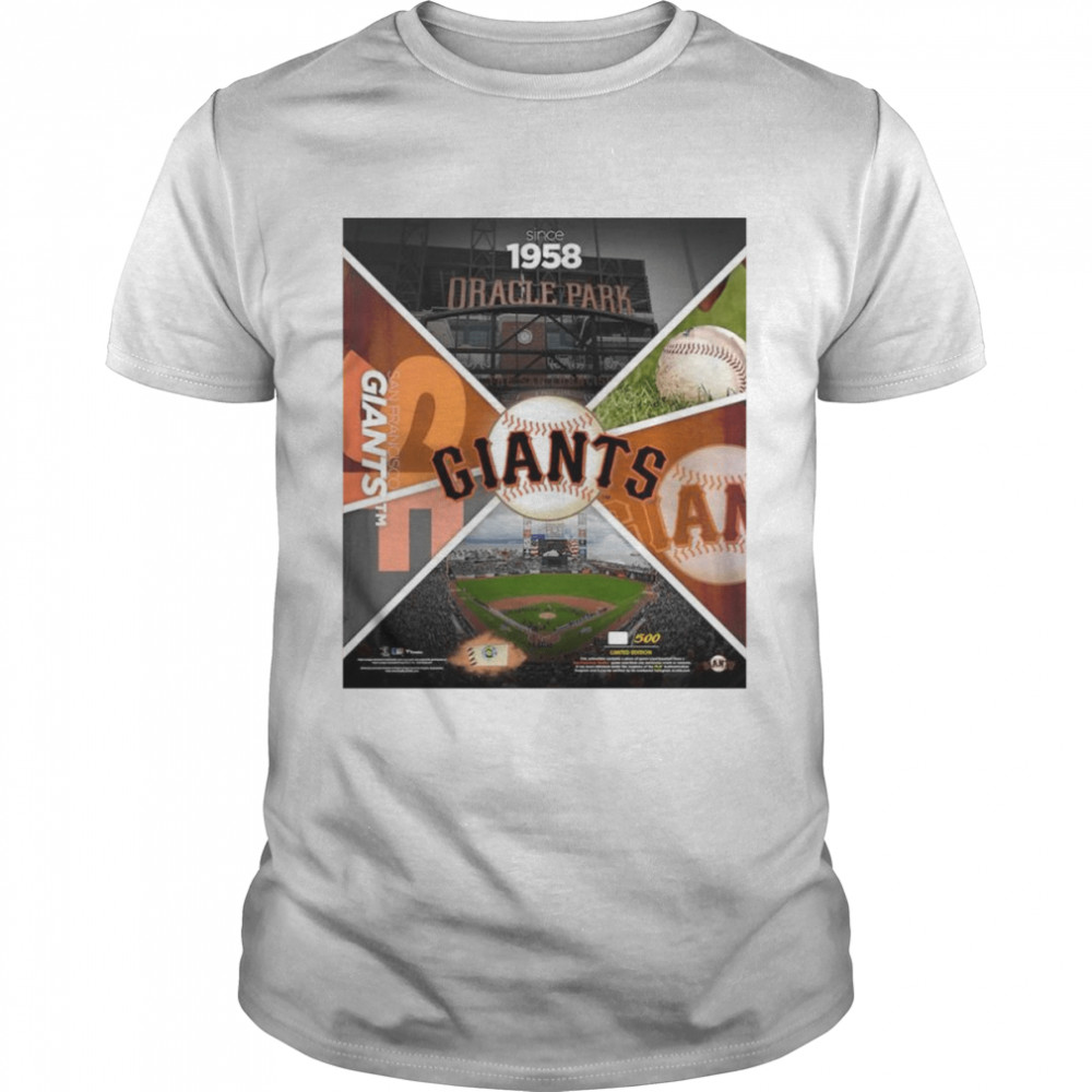 san Francisco Giants since 1958 at Oracle park shirt