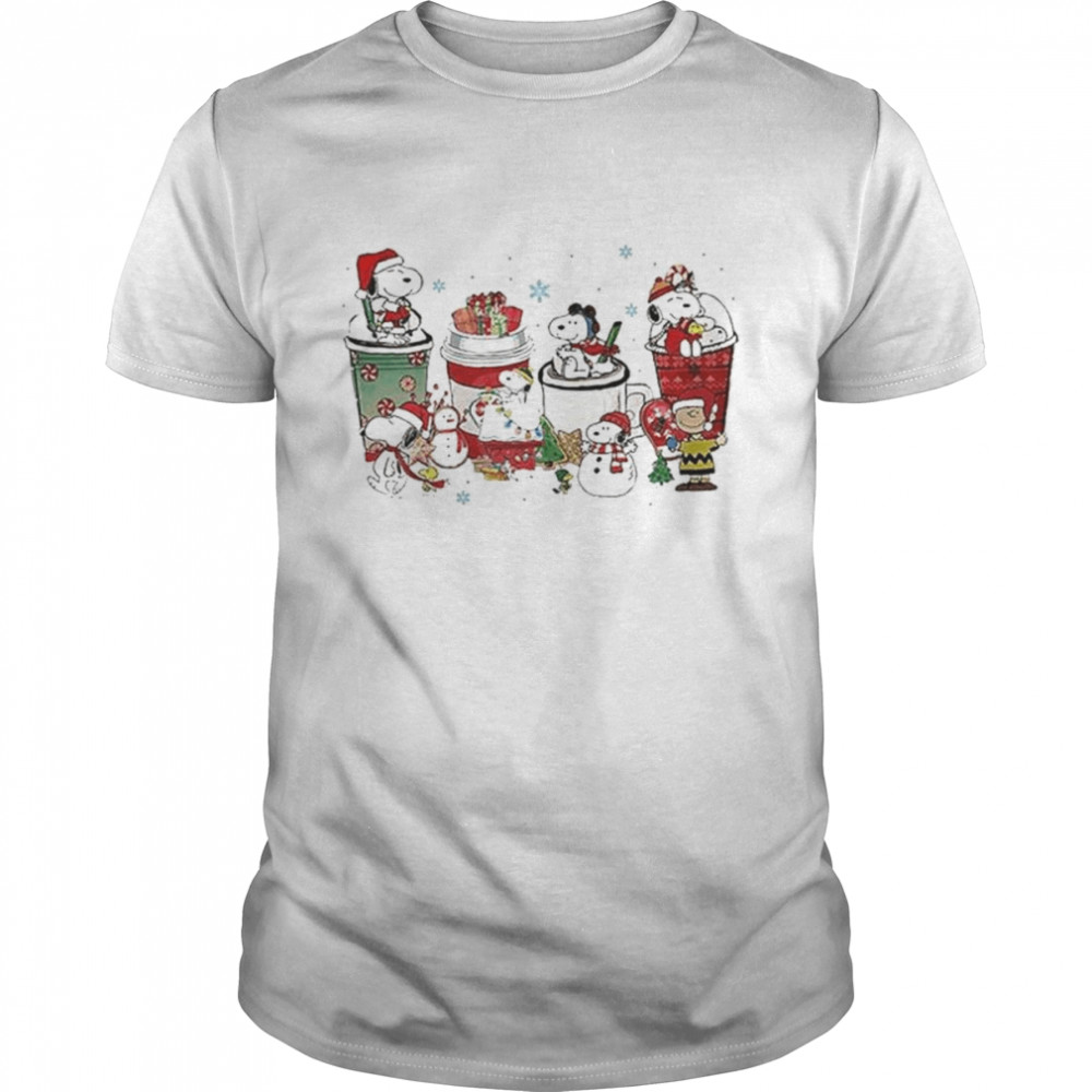 Snoopy Dog Peanuts Coffee Latte Merry Christmas Vintage 2022 shirt