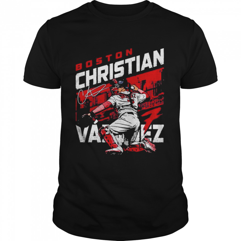 Sports Christian Vazquez city name Houston Astros Boston signature t-shirt