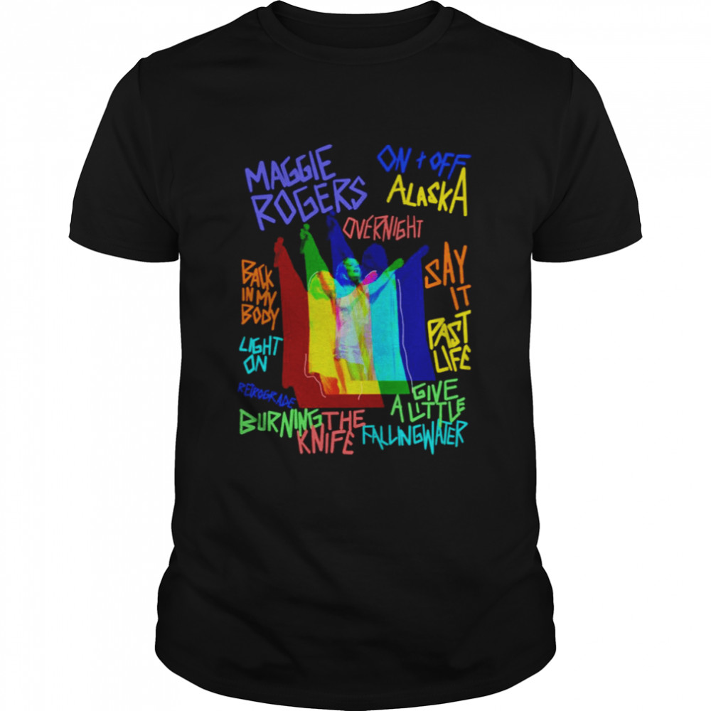 Colorful Beautiful Maggie Rogers Singer shirt